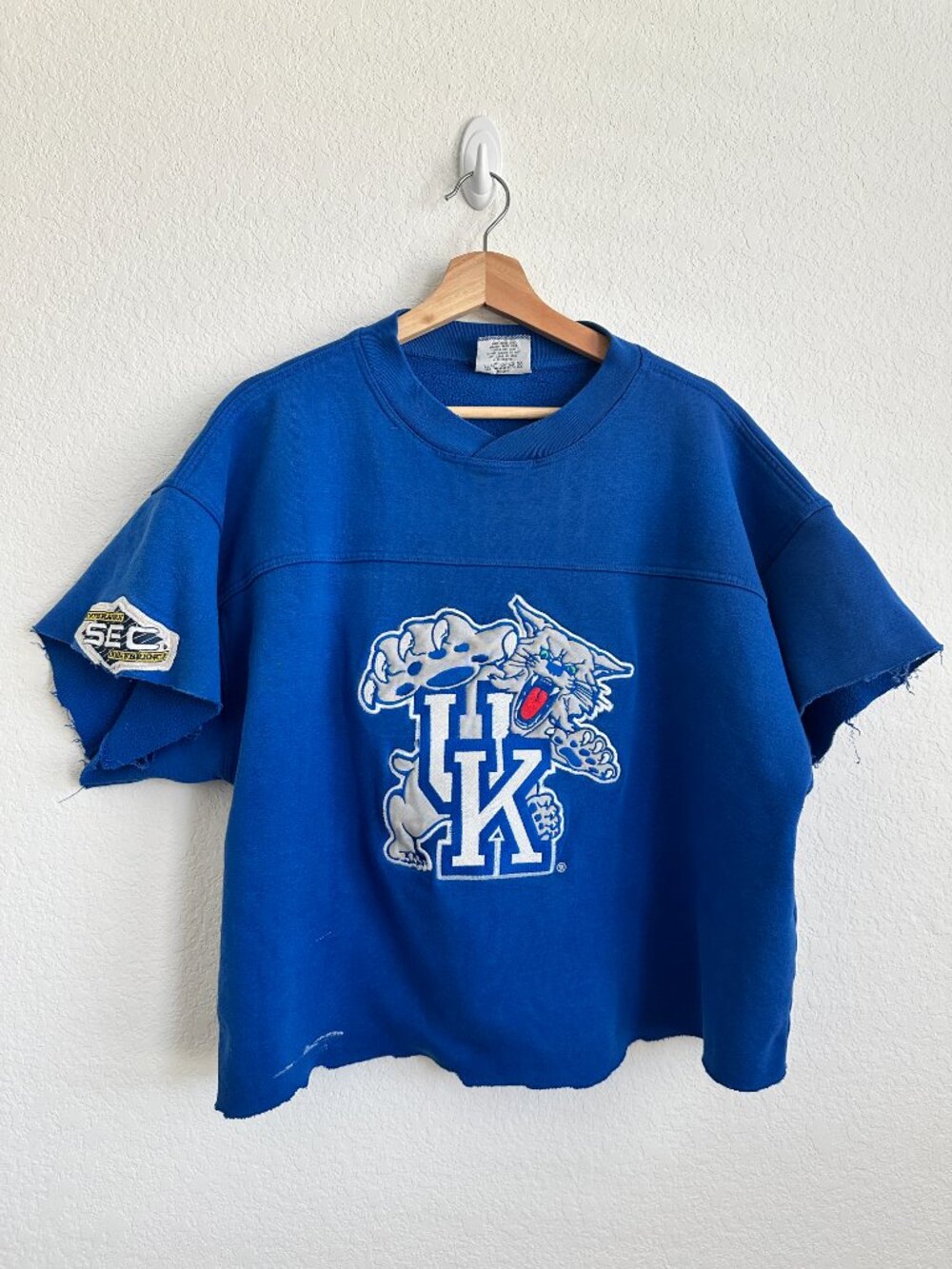 Vintage 90s Lee Sport Kentucky Wildcats Cropped Sweatshirt Shirt Pullover Adult